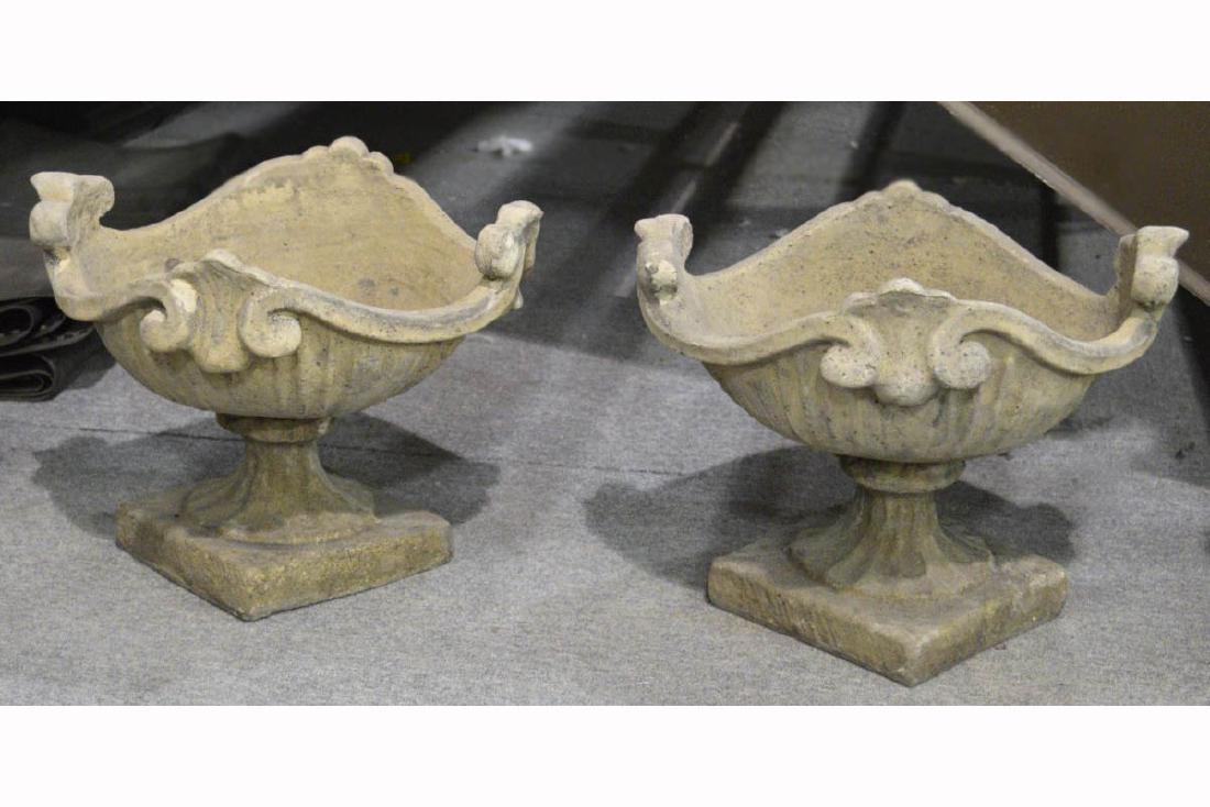 Pair Quartz Stone Urns (1 of 1)