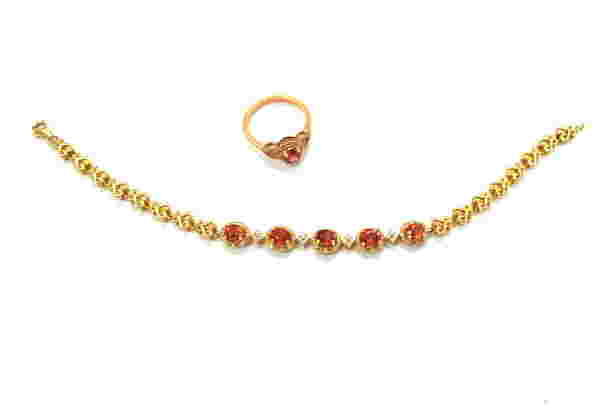 Orange topaz bracelet Clearance