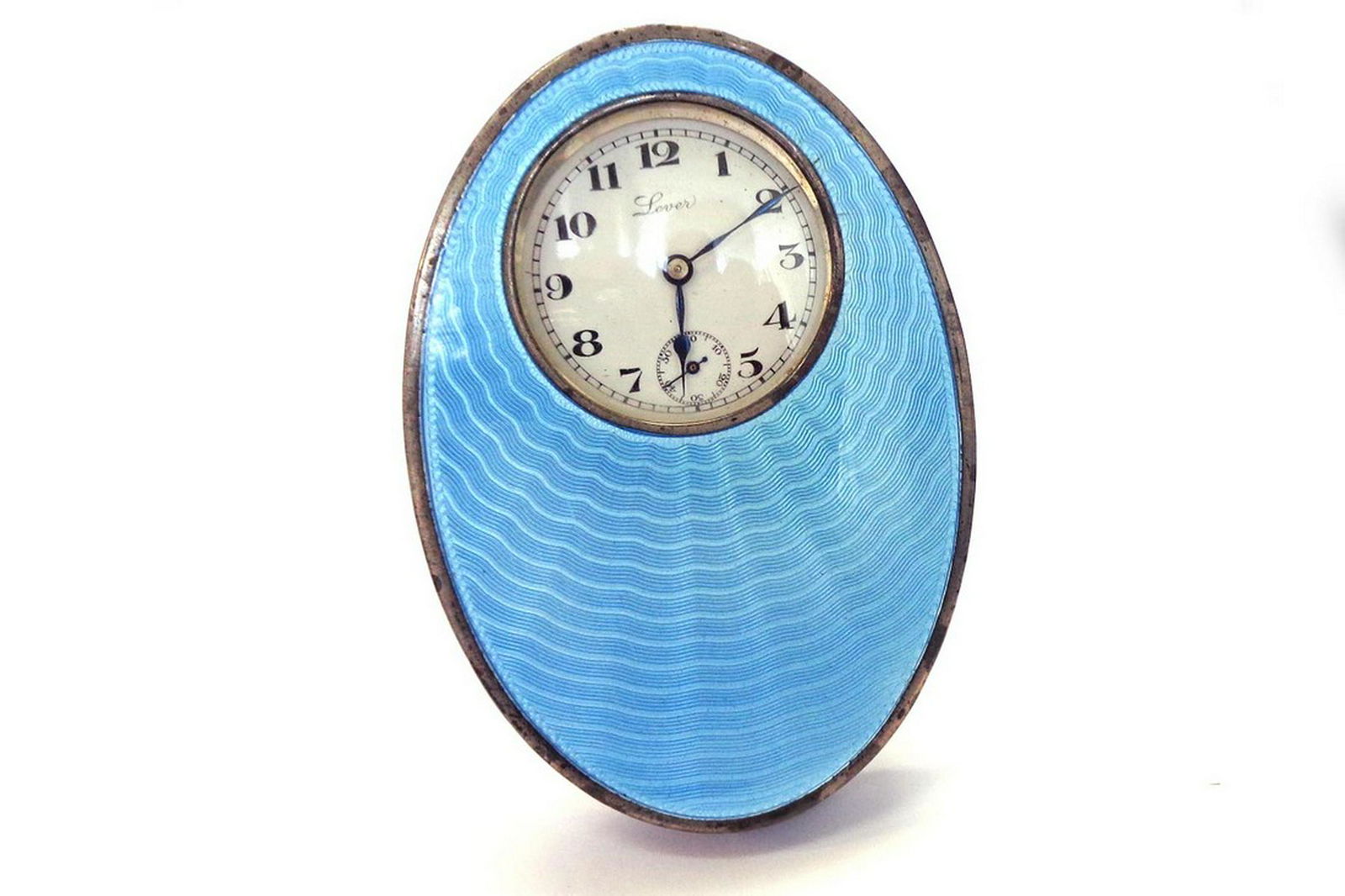 Enamel sterling clock (1 of 1)