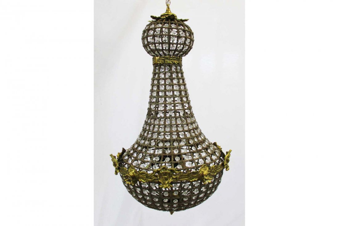 Chandelier - crystal & bronze (1 of 1)