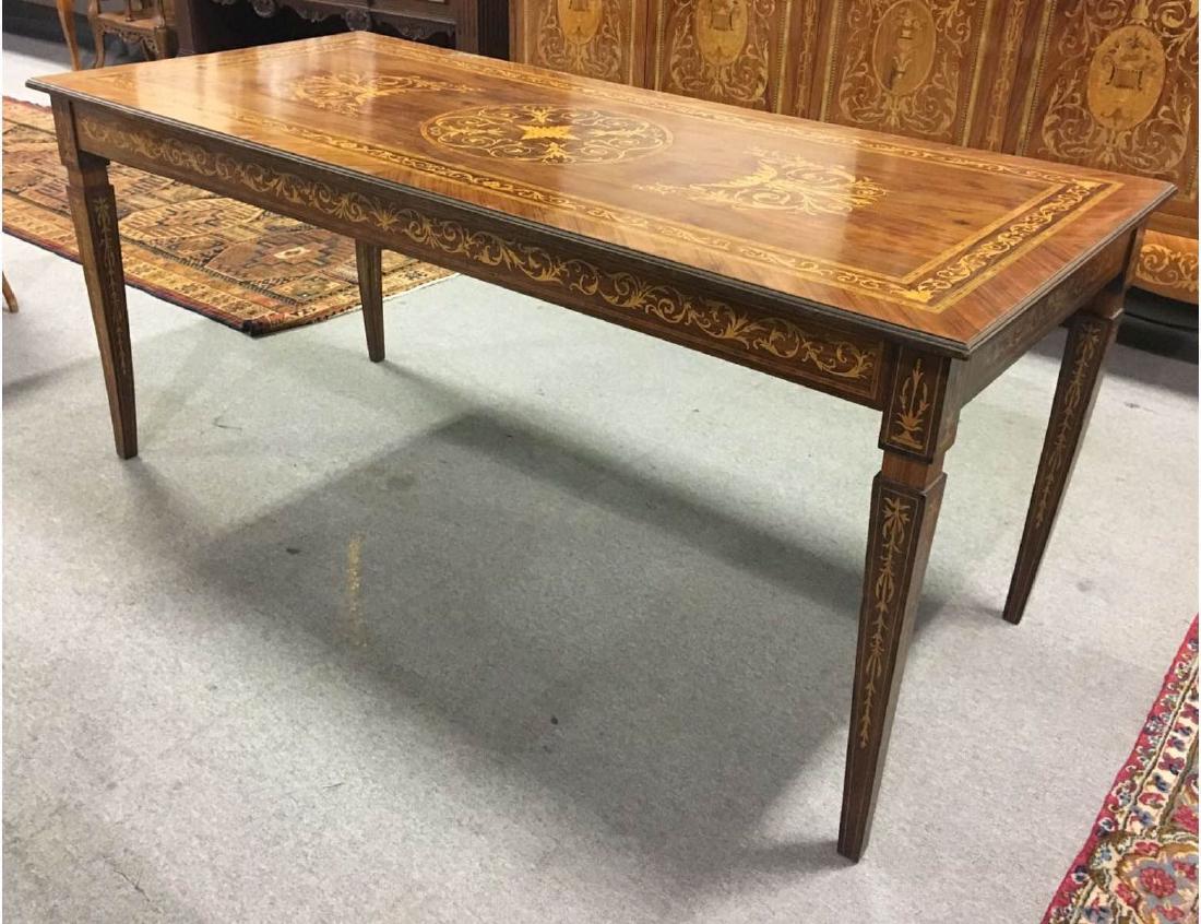 Louis XV-style inlaid rectangular table (1 of 1)