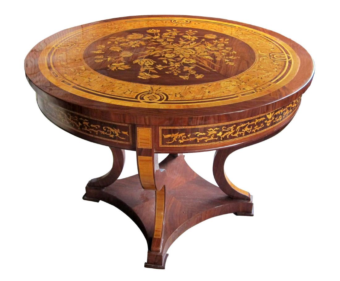 Inlaid circular centre table (1 of 4)