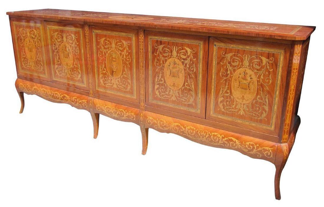 Large Louis XV-style inlaid buffet (1 of 1)