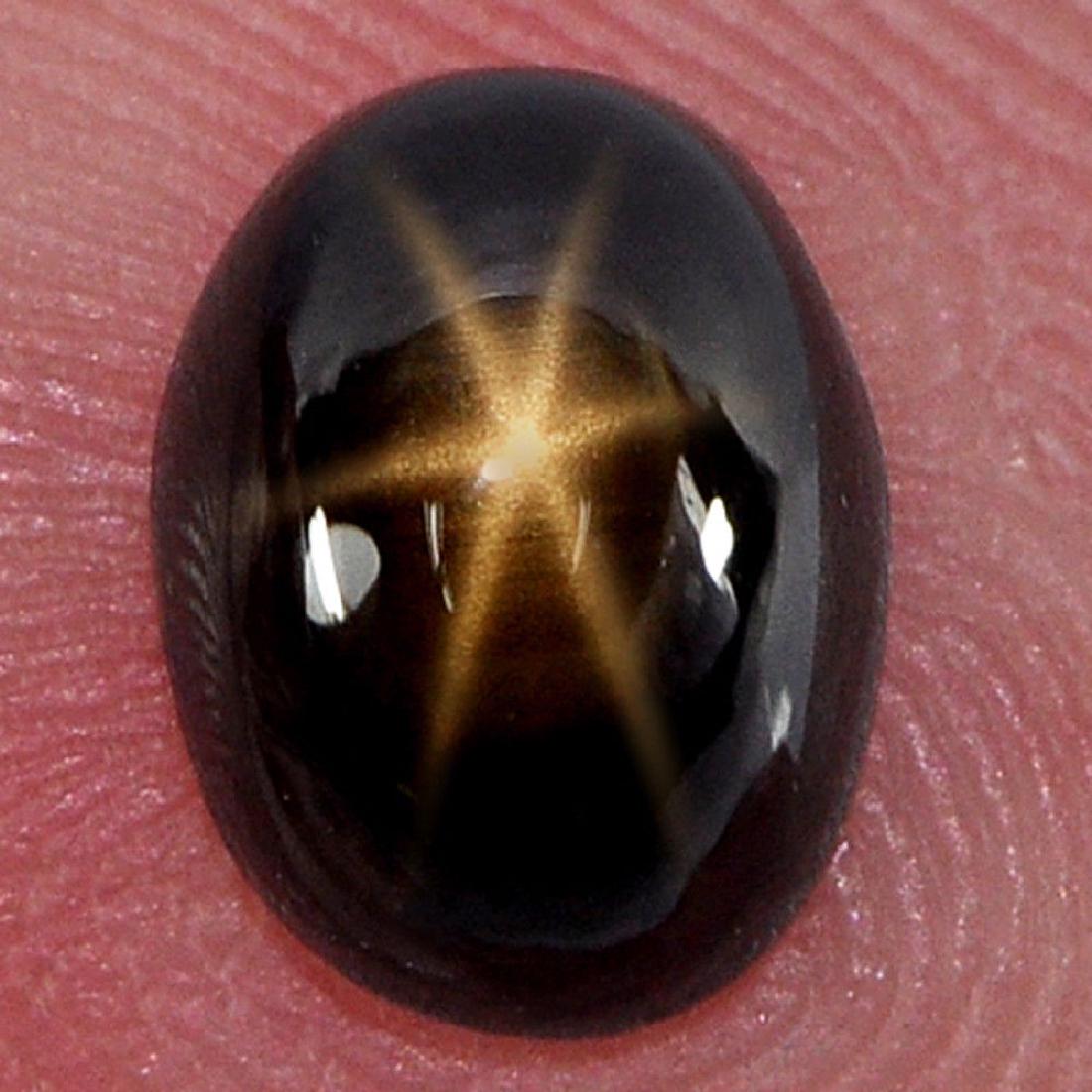 UNHEATED 1.69 CT. OVAL NATURAL 6 RAYS GOLDEN STAR (1 of 3)