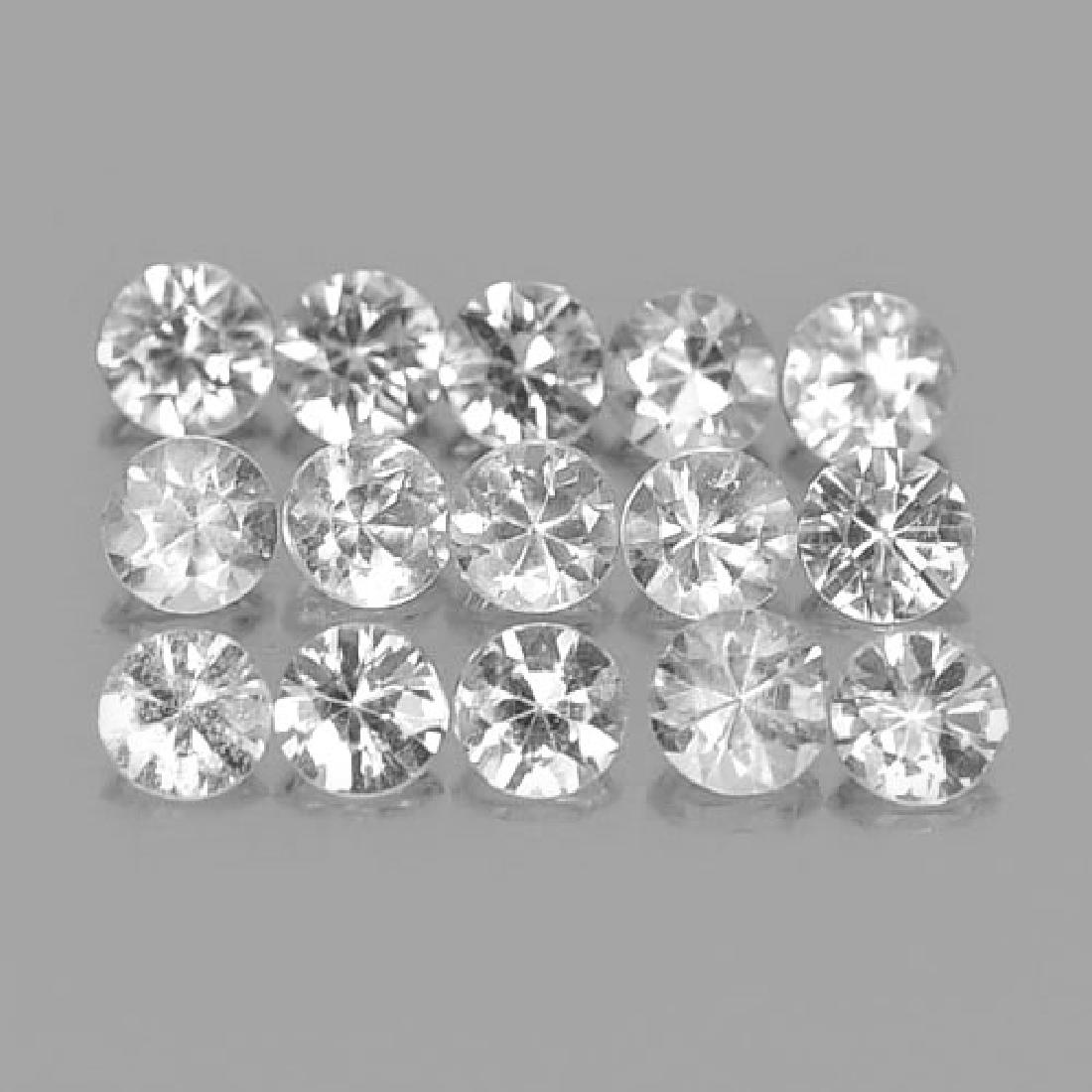 Natural 0.85 Ct. 15 Pcs. White Sapphire Cut (1 of 3)