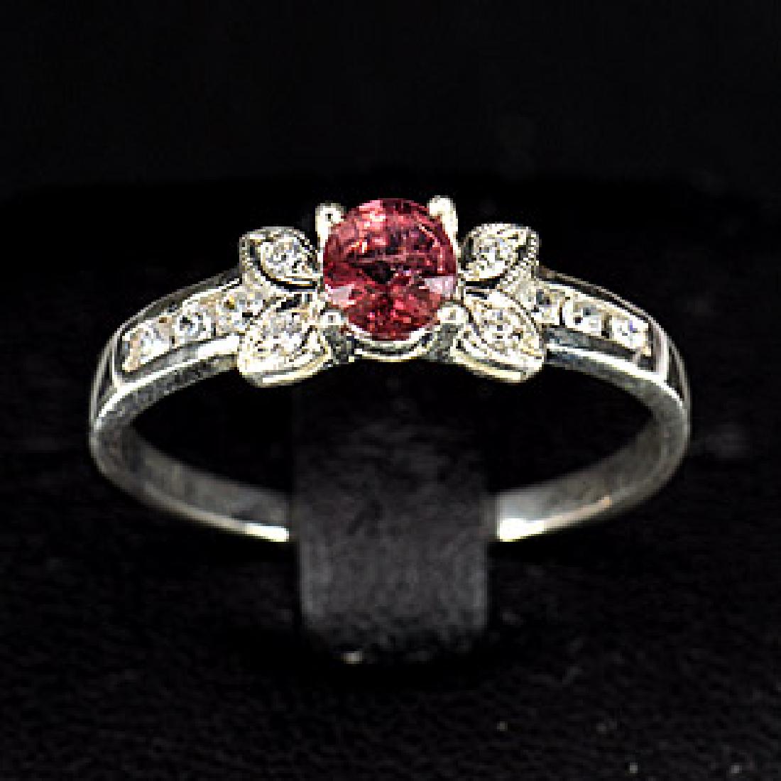 1.83 g. Beautiful Red Pink RHODOLITE GARNET Silver Ring (1 of 3)