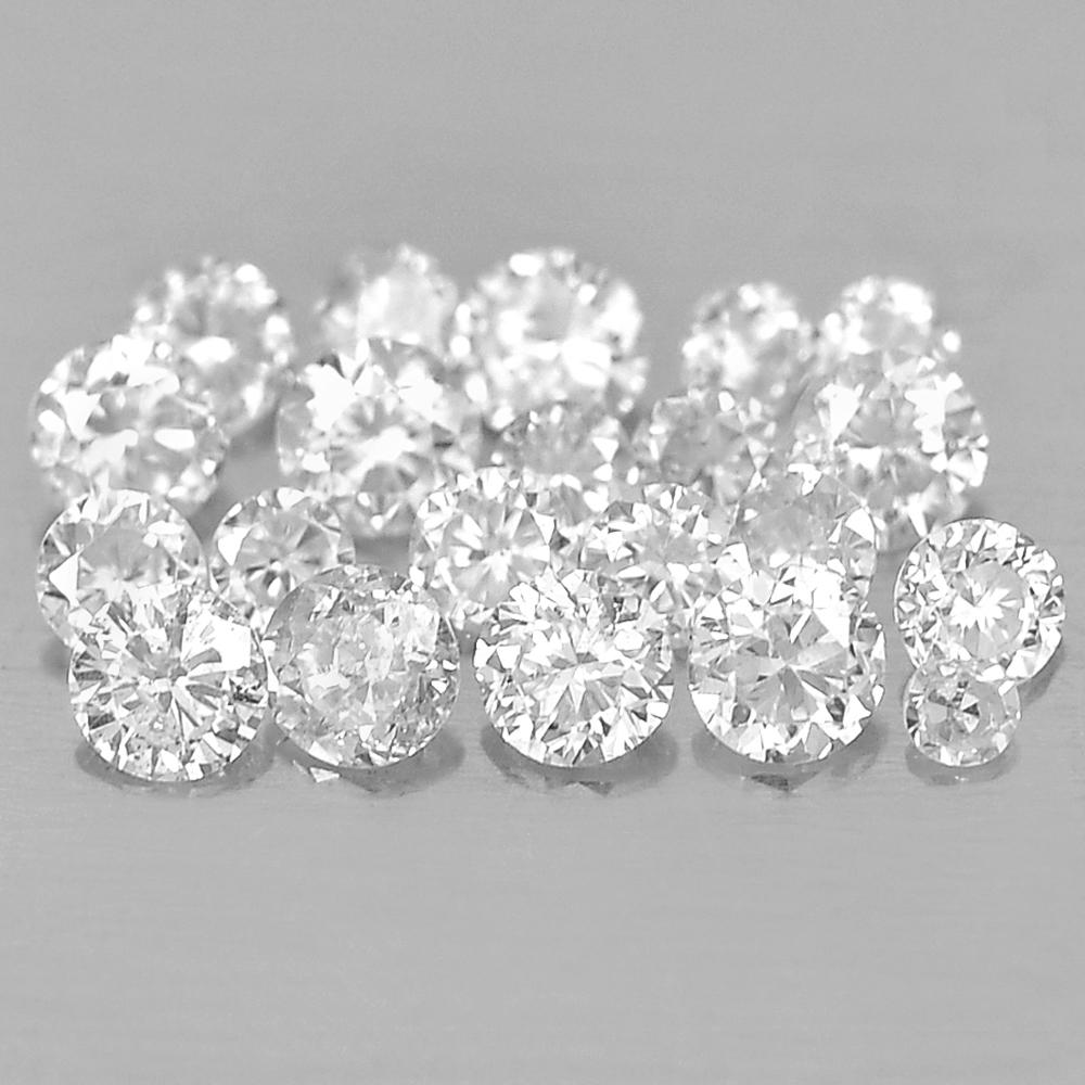 Loose Diamond 0.12 Ct. 21 Pcs Round Brilliant Cut Size (1 of 3)