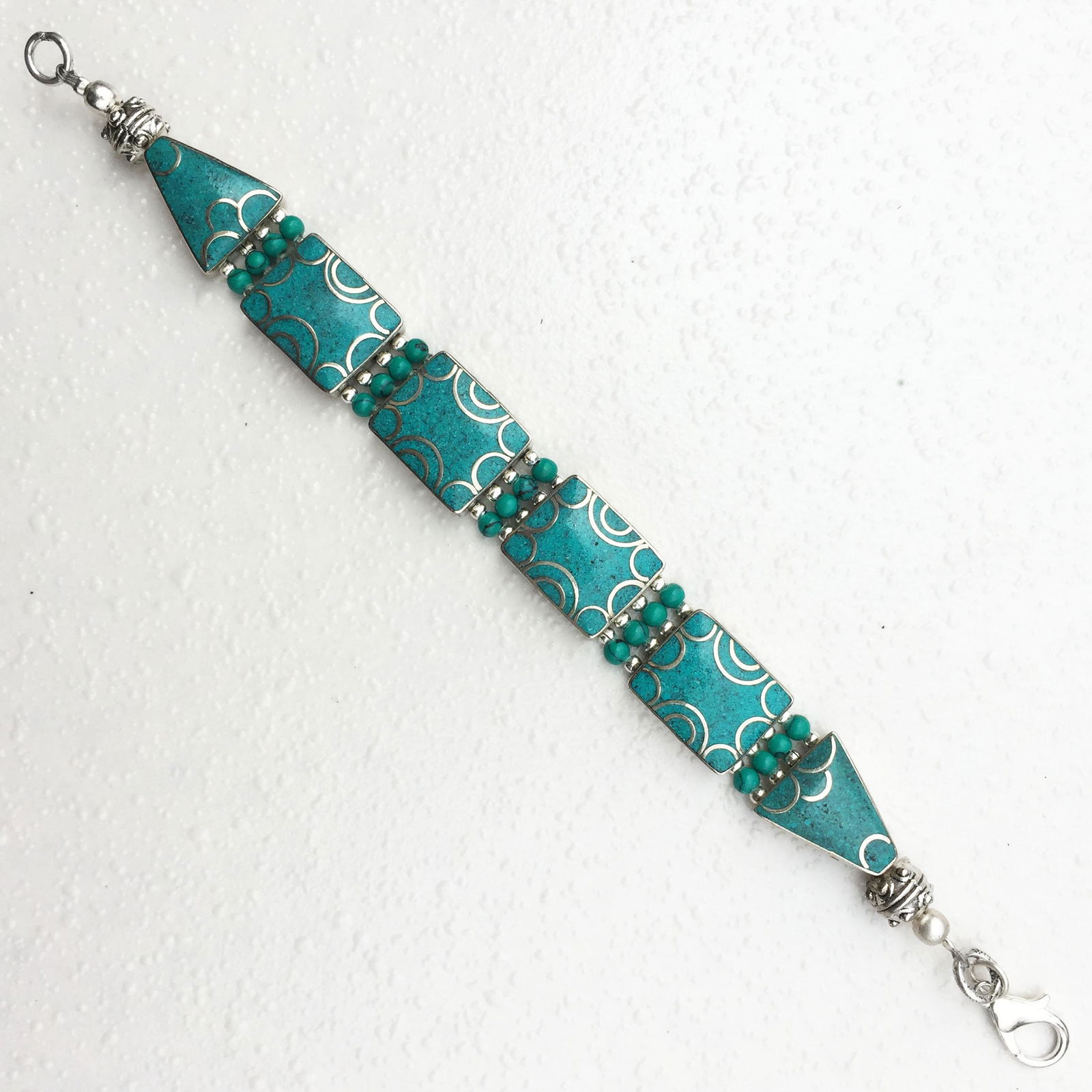 Turquoise Handmade Statement Bracelet (1 of 2)