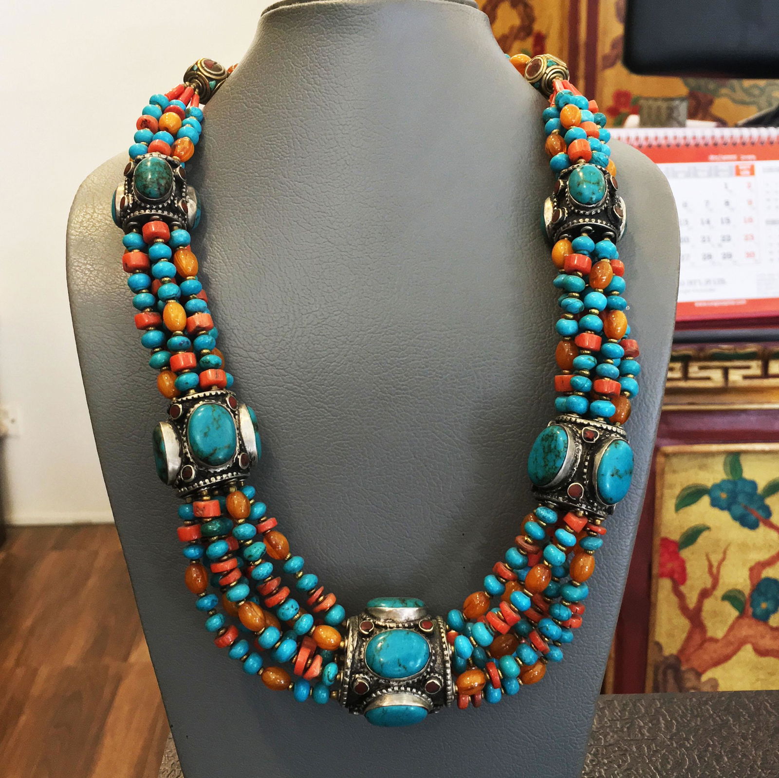 Vintage Artisan Vintage Handmade Turquoise Necklace (1 of 1)