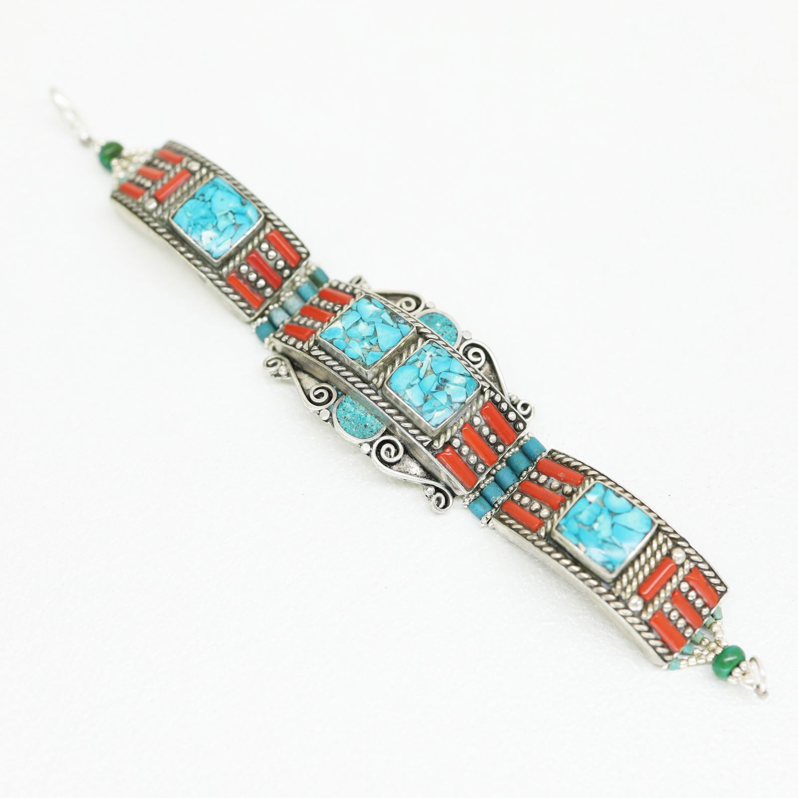 Gypsy Ethnic Turquoise Handmade Old Bracelet (1 of 3)