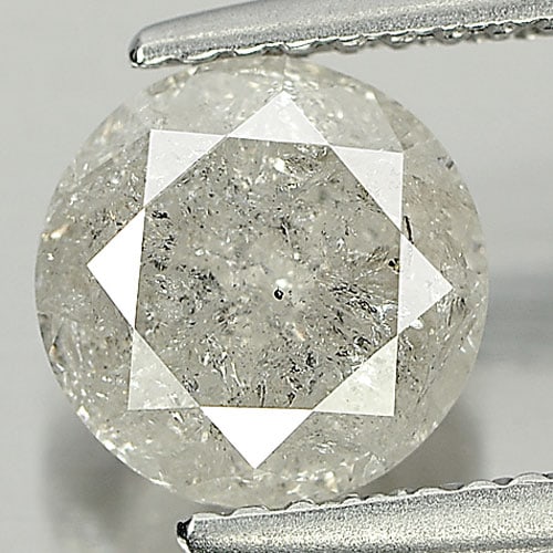 Certified Loose Diamond Gray 2.00 Ct. Round Brilliant Cut Natural Unheated (1 of 3)