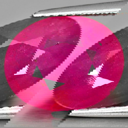 Purplish Pink Ruby 4.73 Ct. Oval 11.5 x 9.2 Mm. Natural Gemstone Madagascar (1 of 3)