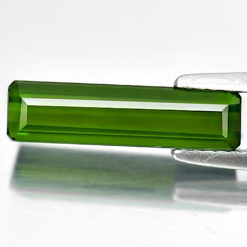 Green Tourmaline 2.37 Ct. Clean Octagon Shape 15.6 x 4.1 Mm. Natural Gemstone: Gemstone Natural Tourmaline Gemstone ProductID 807243284 Weight 2.37 CT. Size 15.6 x 4.1 x 3.7 Mm. Shape Octagon Color Green Clarity IF Luster Good Origin Nigeria Treatment Unheated Hardness: 7 - 7.5