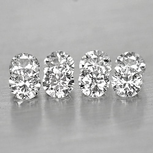 Loose Diamond 0.18 Ct. 8 Pcs. Round Brilliant Cut 1.8 Mm. Natural Unheated: Product ID: 802102796 Product Name: Natural Natural Diamond Weight: 0.18 CT. Size: 1.8 x 1.8 x 1 MM. Shape: Round Brilliant Cut Color: D Clarity:VVS-VSI Luster: Scintillating Gems Origin: Belgium Trea