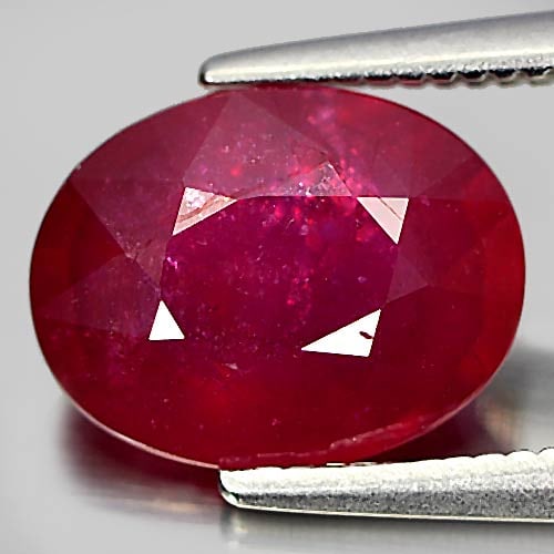 Purplish Red Ruby 2.75 Ct. Oval Shape 9.5 x 7.4 Mm. Natural Gemstone From Madagascar (1 of 3)