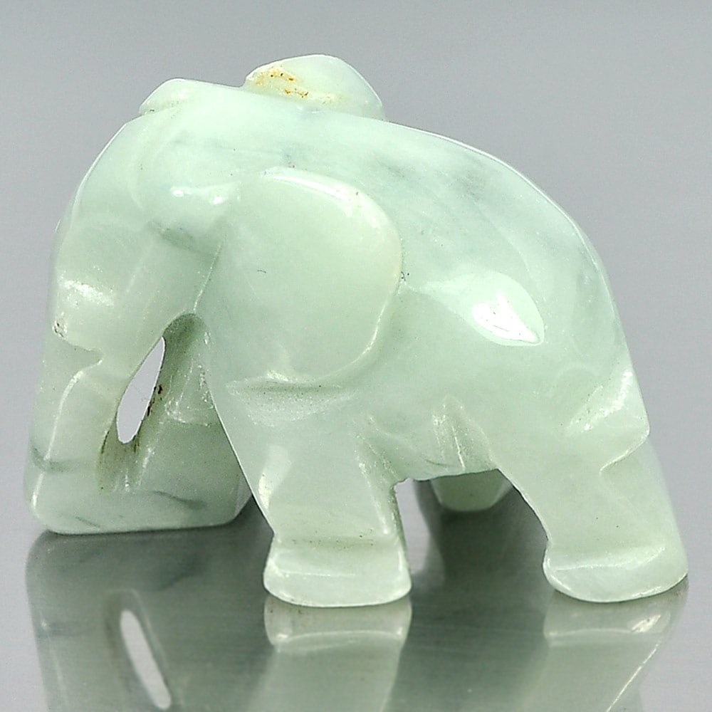 Green Jade Elephant Carving 67.80 Ct. Natural Gemstone Unheated 29 x 21 x 16 Mm.: Product ID: 819812707 / Product Name: Natural Jade / Weight: 67.80 CT. / Size: 29 x 21 x 16 MM. / Shape: Elephant Carving / Color: Green / Clarity:Opaque / Luster: Good / Gems Origin: Thailand / Treat