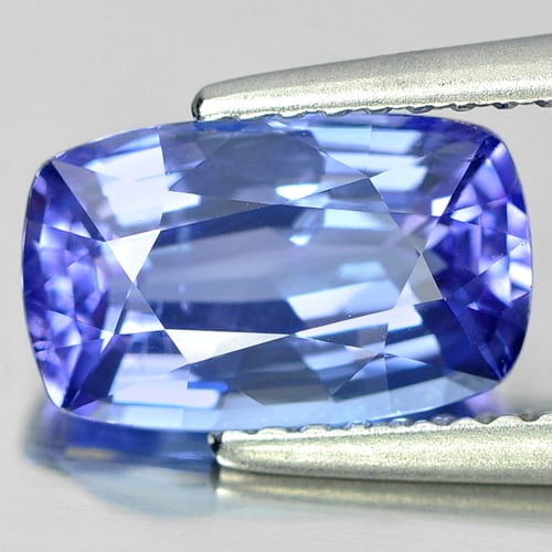 Violetish Blue Tanzanite 2.47 Ct. Clean Cushion Shape 9.4 x 5.5 Mm. Natural Gemstone: Product ID: 807006559 / Product Name: Natural Tanzanite / Weight: 2.47 CT. / Size: 9.4 x 5.5 x 3.8 MM. / Shape: Cushion / Color: Violetish Blue / Clarity:IF / Luster: Very Good / Gems Origin: Tanzania