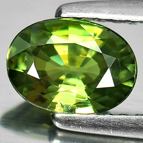 Certified Green Demantoid Garnet 0.95 Ct. VVS Oval Shape 5.19 x 7.14 Mm. Natural Gemstone From: Product ID: 802929784 / Product Name: Natural Demantoid / Weight: 0.95 CT. / Size: 5.19 x 7.14 x 3.02 MM. / Shape: Oval / Color: Green / Clarity:VVS / Luster: Very Good / Gems Origin: Madagascar / Tre