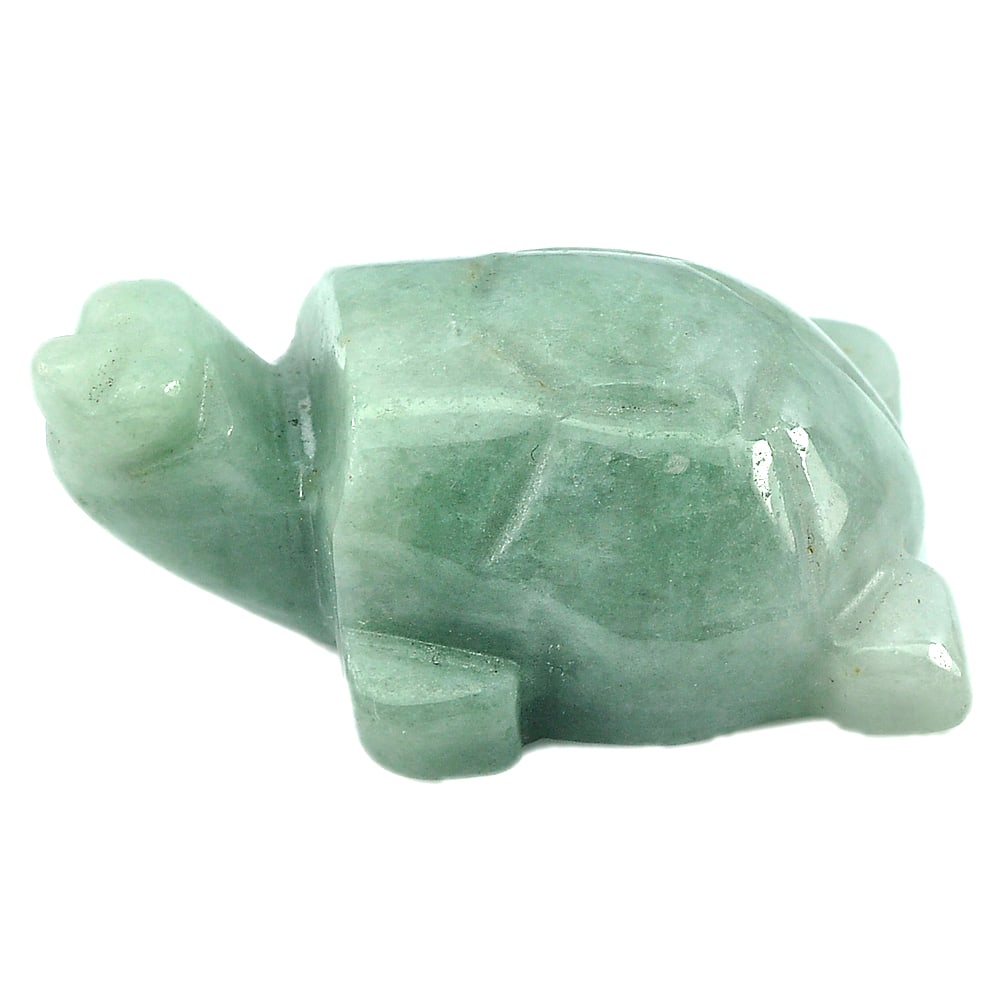 Green Jade 94.47 Ct. Turtle Carving Natural Unheated Gemstone 34 x 23 Mm.: Product ID: 819812634 / Product Name: Natural Jade / Weight: 94.47 CT. / Size: 34 x 23 x 15 MM. / Shape: Turtle Carving / Color: Green / Clarity:Opaque / Luster: Good / Gems Origin: Thailand / Treatme