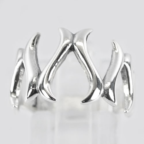925 Sterling Silver Ring Size 7 Fashion Design Freeform Jewelry 3.76 G.: Product ID: 280110057 / Product Type: 925 Sterling Silver Fine Jewelry / Jewelry Weight: 3.76 Grams. / Ring Size: 7 Resizable(Fee) / Gemstones Color: White / Metal: Solid Silver 92.5%. / Gemstone Deta
