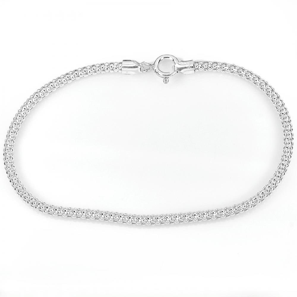 Beautiful 925 Sterling Silver Bracelet Jewelry Length 7 Inch. 3.35 G. (1 of 3)
