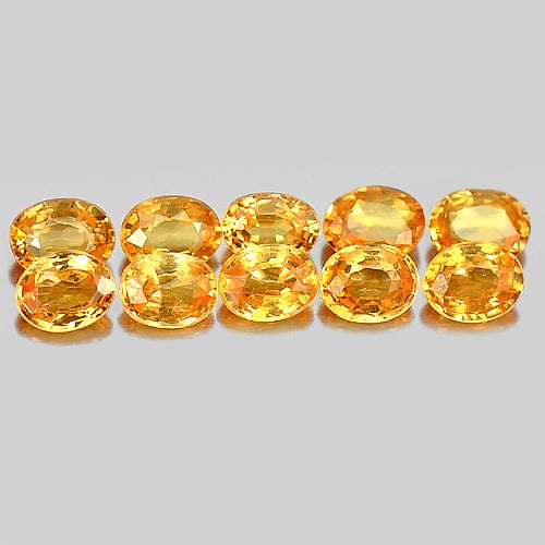 Spessartine Garnet Orange 2.41 Ct. 10 Pcs. VS Oval Shape 4 x 3 Mm. Natural Gemstone Unheated: Product ID: 802935260 / Product Name: Natural Spessartine / Weight: 2.41 CT. / Size: 4 x 3 x 2 MM. / Shape: Oval / Color: Orange / Clarity:VS / Luster: Good / Gems Origin: Namibia / Treatment: Unheate