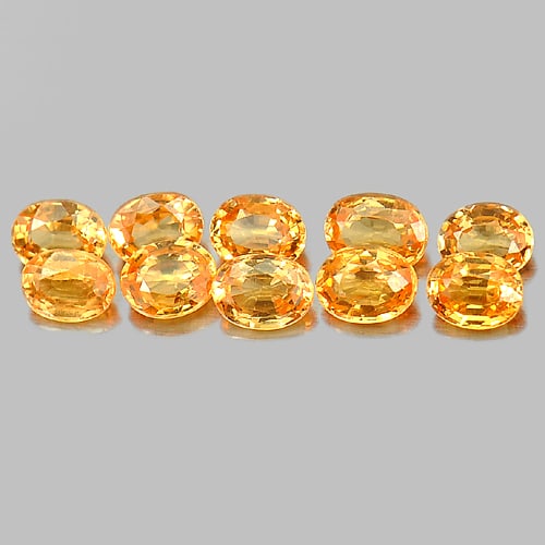 Orange Spessartine Garnet 2.28 Ct. 10 Pcs. Oval Shape 4 x 3 Mm. Natural Gemstone Unheated: Product ID: 802935272 / Product Name: Natural Spessartine / Weight: 2.28 CT. / Size: 4 x 3 x 2 MM. / Shape: Oval / Color: Orange / Clarity:VS / Luster: Good / Gems Origin: Namibia / Treatment: Unheate