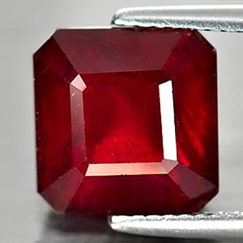 Red Ruby 8.46 Ct. Octagon Shape 10 x 10 x 7.5 Mm. Natural Gemstone From Madagascar (1 of 3)