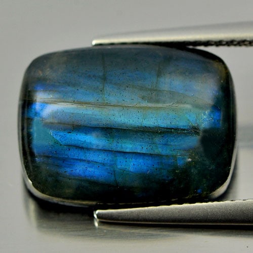 Multi Color Blue Labradorite Doublet 9.53 Ct. Baguette Cabochon Shape 16 x 11.9 Mm. Natural Gemstone: Product ID: 804301156 / Product Name: Natural Labradorite / Weight: 9.53 CT. / Size: 16 x 11.9 x 5 MM. / Shape: Baguette Cabochon / Color: Multi-Color / Clarity:Opaque / Luster: Iridescent / Gems Orig