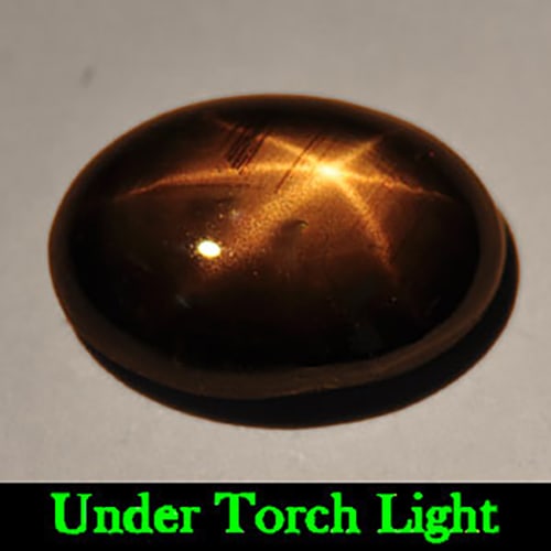 Black Star Sapphire 6 Rays 2.78 Ct. Oval Cabochon Shape 10 x 7.1 Mm. Natural Gemstone From Thailand: Product ID: 806134341 / Product Name: Natural Star Sapphire / Weight: 2.78 CT. / Size: 10 x 7.1 x 3.4 MM. / Shape: Oval Cabochon / Color: Black / Clarity:Opaque / Luster: Good 6 Rays Star / Gems Origi