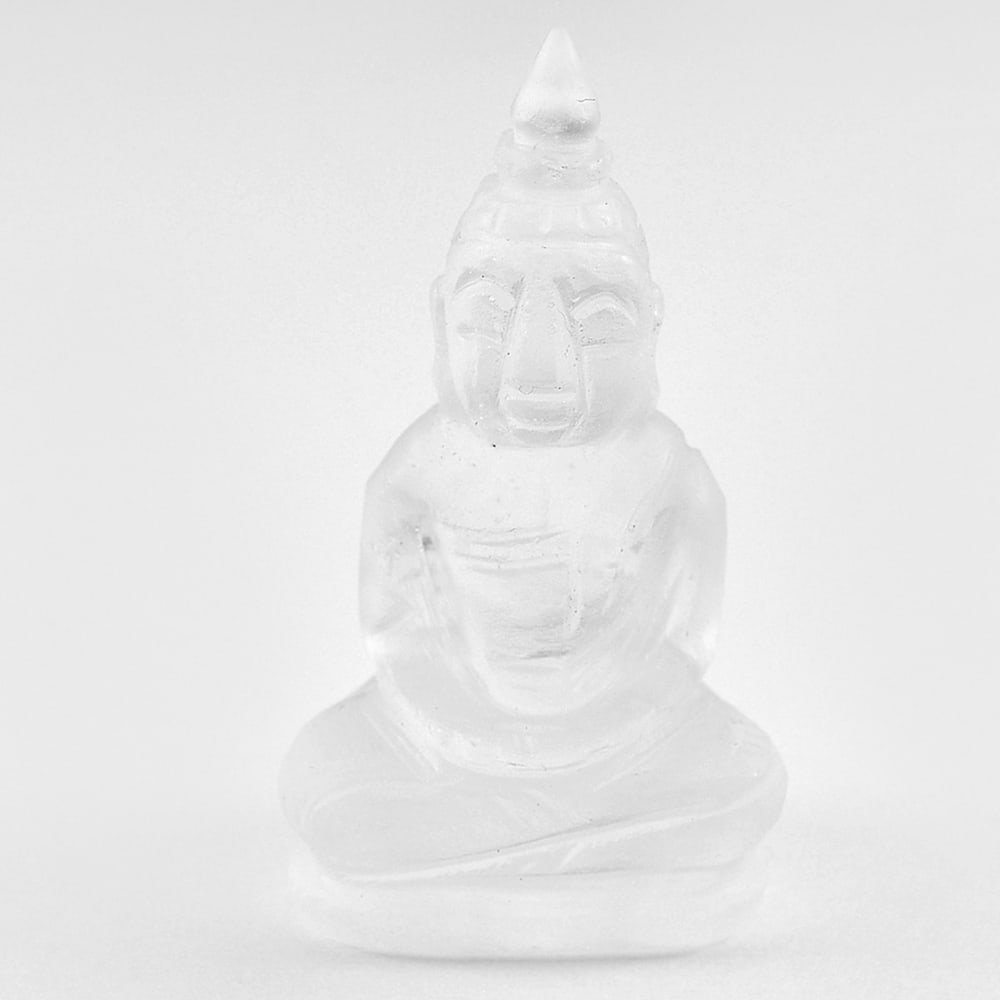 White Quartz 56.51 Ct. Buddha Carving Natural Gemstone From Thailand: Product ID: 815501850 / Product Name: Natural Quartz / Weight: 56.51 CT. / Size: 39 x 21 x 17 MM. / Shape: Buddha Carving / Color: White / Clarity:Semi - Transparent / Luster: Good / Gems Origin: Thai