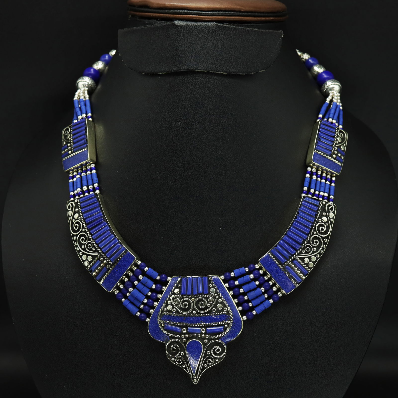 Afghani Lapis Lazuli Handmade Mexican Necklace (1 of 3)