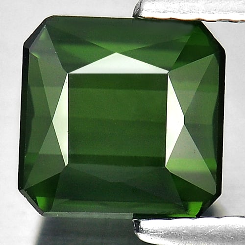 Green Tourmaline 1.51 Ct. VVS Octagon Shape 7 x 6.9 Mm. Natural Gemstone Unheated (1 of 3)