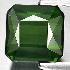 Green Tourmaline 1.51 Ct. VVS Octagon Shape 7 x 6.9 Mm. Natural Gemstone Unheated First Image