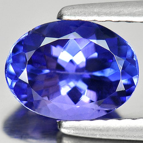 Violetish Blue Tanzanite 1.36 Ct. VVS Oval Shape 8 x 6 Mm. Natural Gemstone From Tanzania (1 of 3)