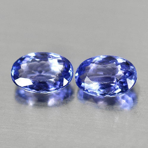 Violetish Blue Tanzanite 1.15 Ct. Oval Pair Shape 6 x 4 Mm. Natural Gemstone From Tanzania (1 of 3)