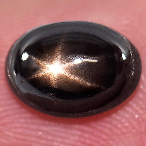 Black Star 6 Rays Sapphire 2.87 Ct. Oval Cabochon Shape 8.7 x 6.1 Mm. Natural Gemstone From: Product ID: 806143960 Product Name: Natural Star Sapphire Weight: 2.87 CT. Size: 8.7 x 6.1 x 4.6 MM. Shape: Oval Cabochon Color: Black Clarity:Opaque Luster: Good 6 Rays Star Gems Origin: Thailand Tre