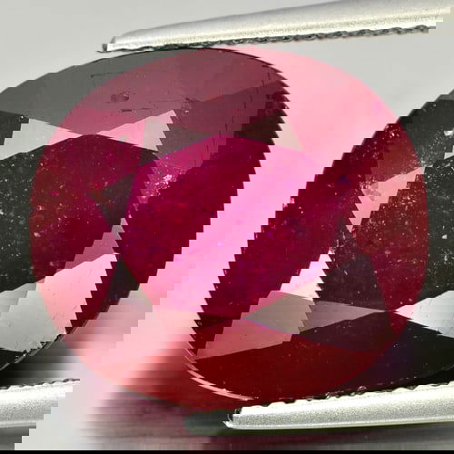 Purplish Red Ruby 12.45 Ct. Oval Shape 14 x 12.8 Mm. Natural Gemstone From Madagascar (1 of 3)