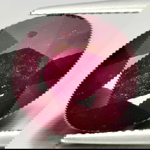 Red Ruby 10.88 Ct. Oval Shape 12.9 x 12.1 Mm. Natural Gemstone From Madagascar (1 of 3)