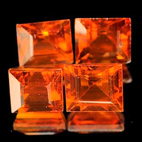 Reddish Orange Spessartine Garnet 2.15 Ct. 4 Pcs. Baguette Shape Natural Gemstones From Nigeria: Product ID: 802924767 Product Name: Natural Spessartine Weight: 2.15 CT. Size: 4.5 x 3.9 x 3.1 MM. Shape: Baguette Color: Reddish Orange Clarity:VVS Luster: Good Gems Origin: Nigeria Treatment: Unheat