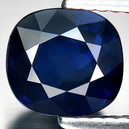 Blue Sapphire 2.10 Ct. Cushion Shape 7.6 x 7 Mm. Natural Gemstone From Thailand (1 of 3)