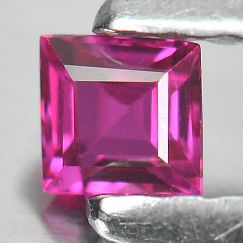 Certified Natural Unheated Purplish Red Ruby 0.17 Ct. Square Shape 2.77 x 2.72 Mm. Gemstone From (1 of 3)