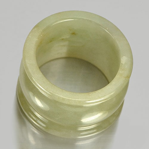 Natural Green Jade Ring 48.52 Ct. Size 9 From Myanmar (1 of 3)