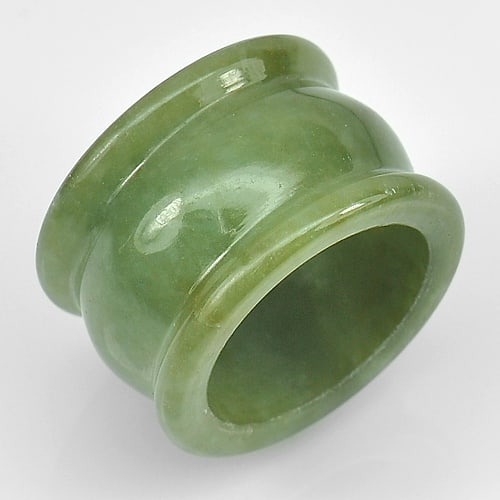 Natural Green Jade Ring Size 9 Gemstone Unheated 58.99 Ct. (1 of 3)
