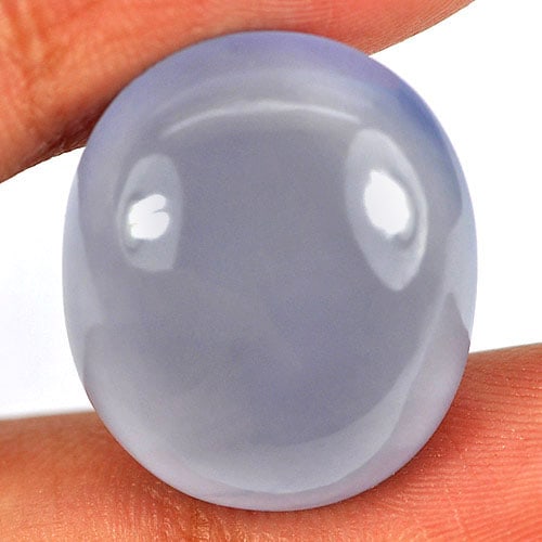 Natural Lavender Chalcedony 18.17 Ct. Oval Cabochon Shape 18.7 x 15.9 x 8.5 Mm. Gemstone Unheated: Product ID: 801502536 Product Name: Natural Chalcedony Weight: 18.17 CT. Size: 18.7 x 15.9 x 8.5 MM. Shape: Oval Cabochon Color: Lavender Clarity:Semi Transparent Luster: Good Gems Origin: Russia Trea