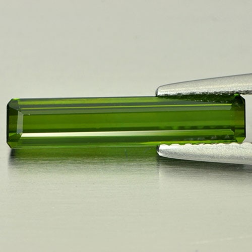 Green Tourmaline 1.54 Ct. Clean Octagon Shape 15.7 x 3.3 Mm. Natural Gemstone From Nigeria (1 of 3)