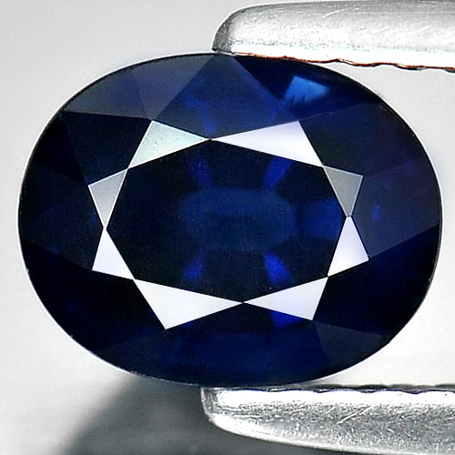 Certified Natural Blue Sapphire 1.70 Ct. VVS Oval Shape 7.53 x 5.94 Mm. Gemstone From Madagascar (1 of 3)