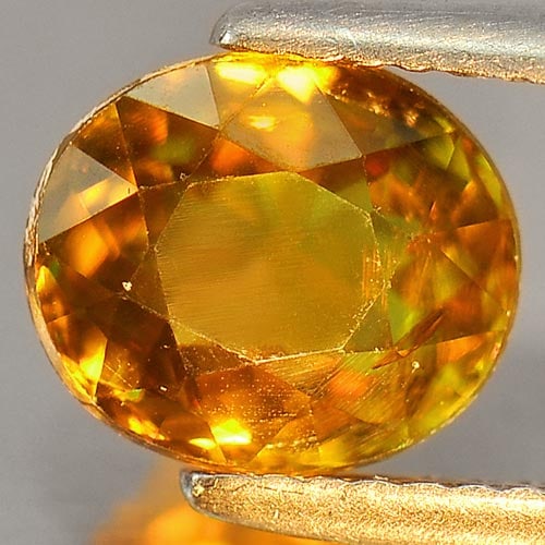 Multi Color Sphene 2.17 Ct. Oval Shape 8.5 x 7.3 Mm. Natural Gemstone Unheated From Madagascar (1 of 3)