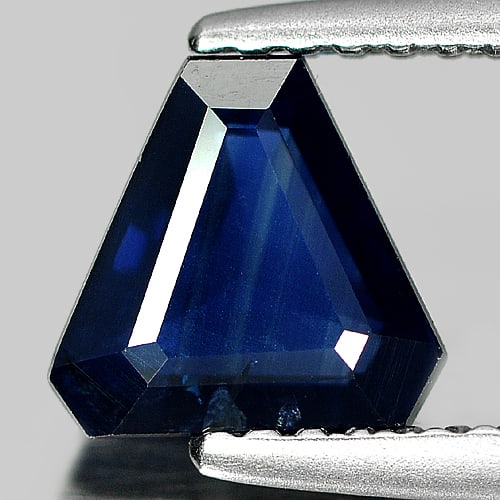 Certified Blue Sapphire 1.23 Ct. Fancy Shape 6.61 x 6.32 Mm. Natural Gemstone From Thailand (1 of 3)