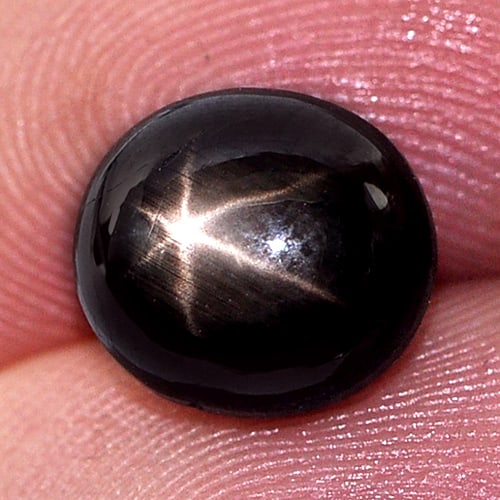 Black Star Sapphire 4.61 Ct. Oval Cabochon Shape 8.7 x 7.8 Mm. Natural Gemstone From Thailand: Product ID: 806149127 Product Name: Natural Star Sapphire Weight: 4.61 CT. Size: 8.7 x 7.8 x 5.7 MM. Shape: Oval Cabochon Color: Black Clarity:Opaque Luster: Good 6 Rays Star Gems Origin: Thailand Tre